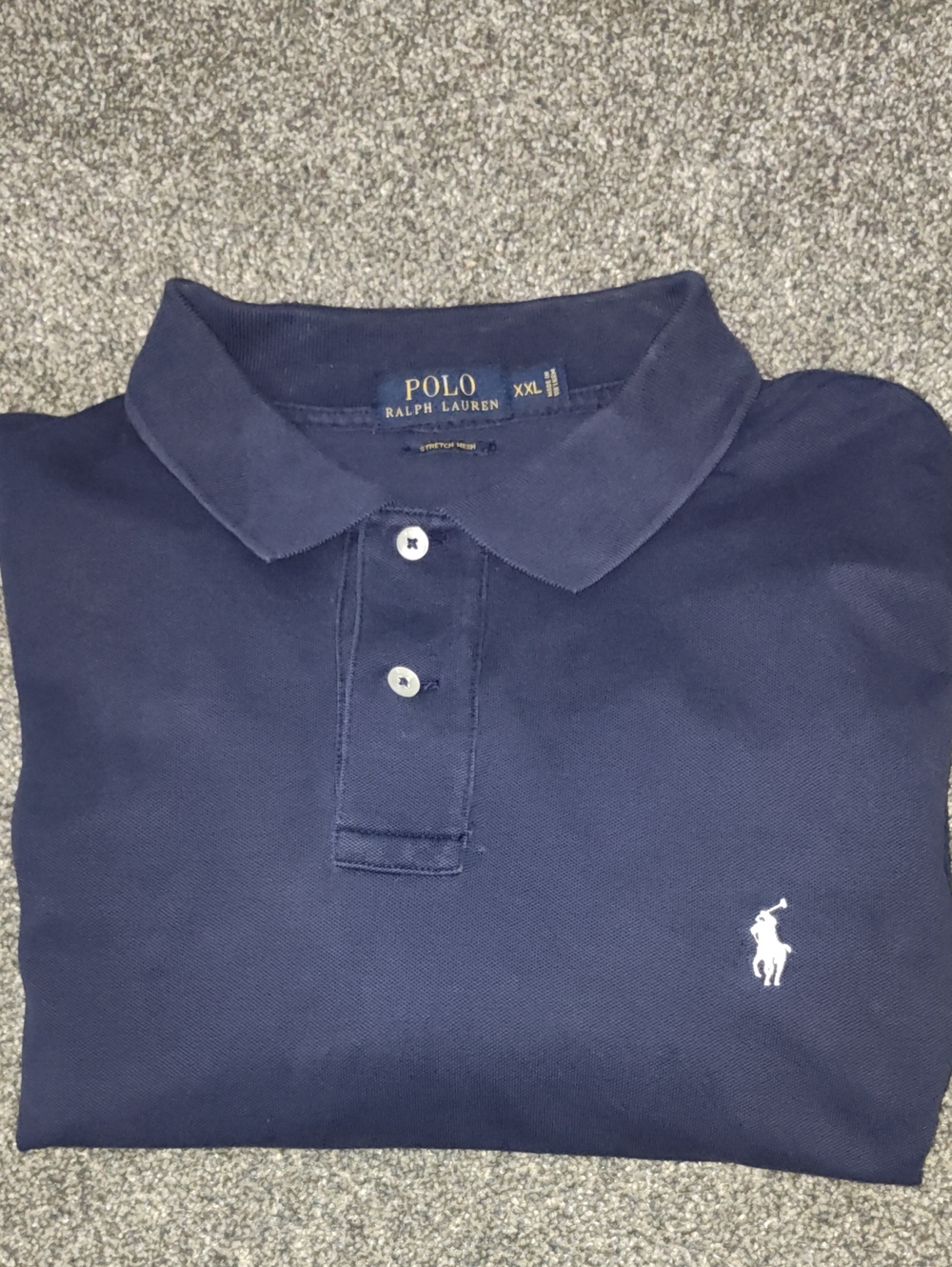 Ralph Lauren Polo Shirt Navy Blue with White Pony